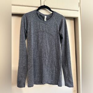 Lululemon Swiftly Tech Long Sleeve Shirt 8 Blue Stripes